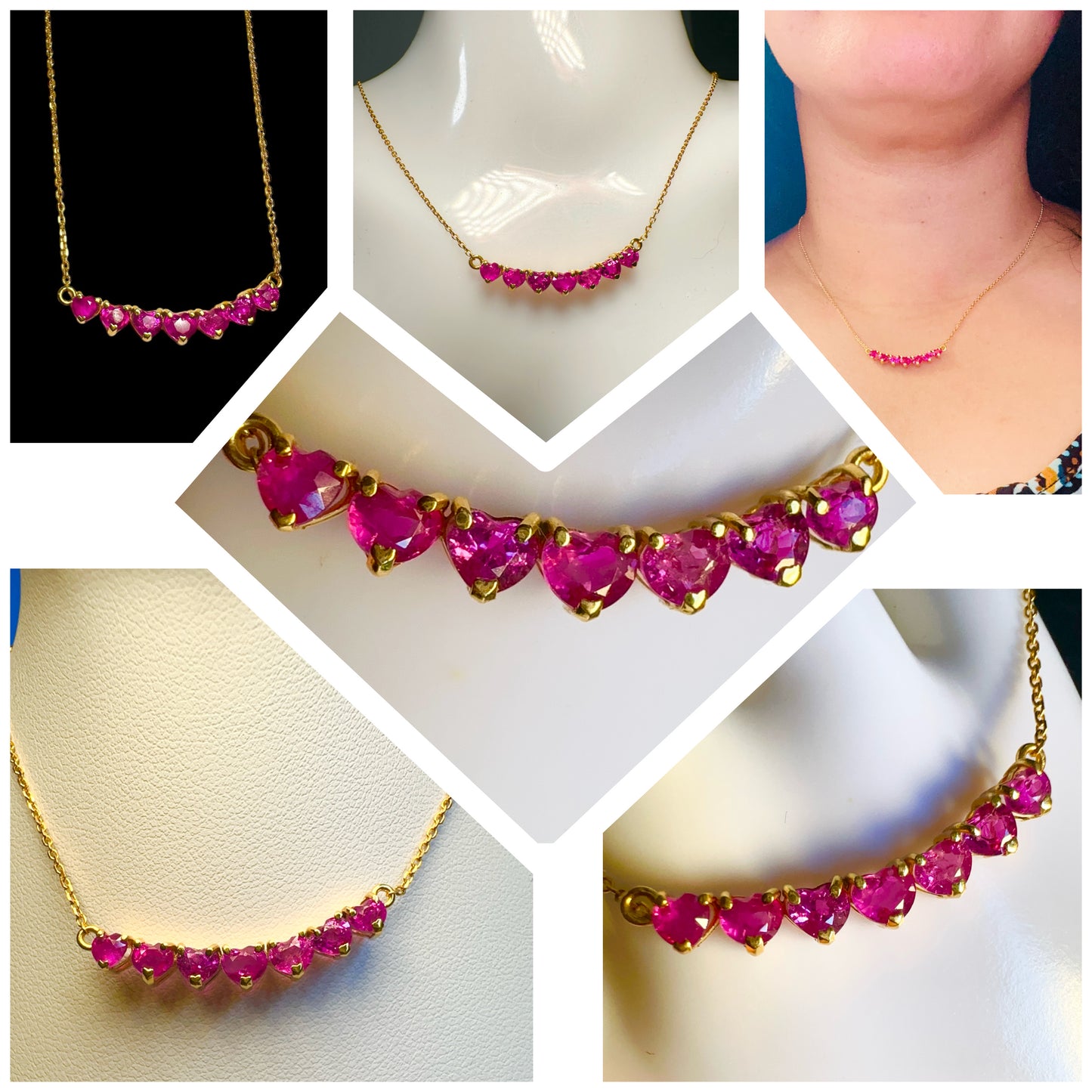 Heart-Shape Natural Unheated Burmese Ruby (2.25 CT) Pendant Necklace in 20K Solid Gold.