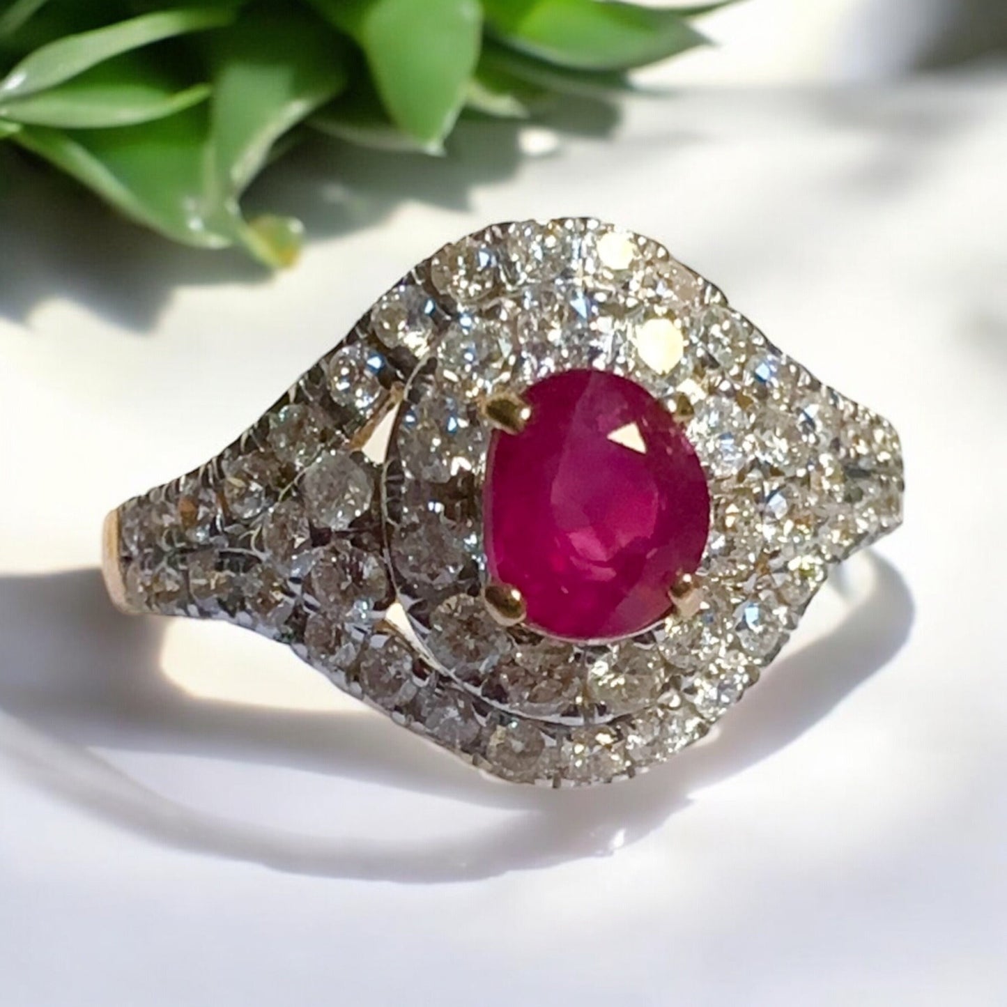 Natural Unheated Burmese Sapphires and Diamonds Earring with 20K Solid Gold