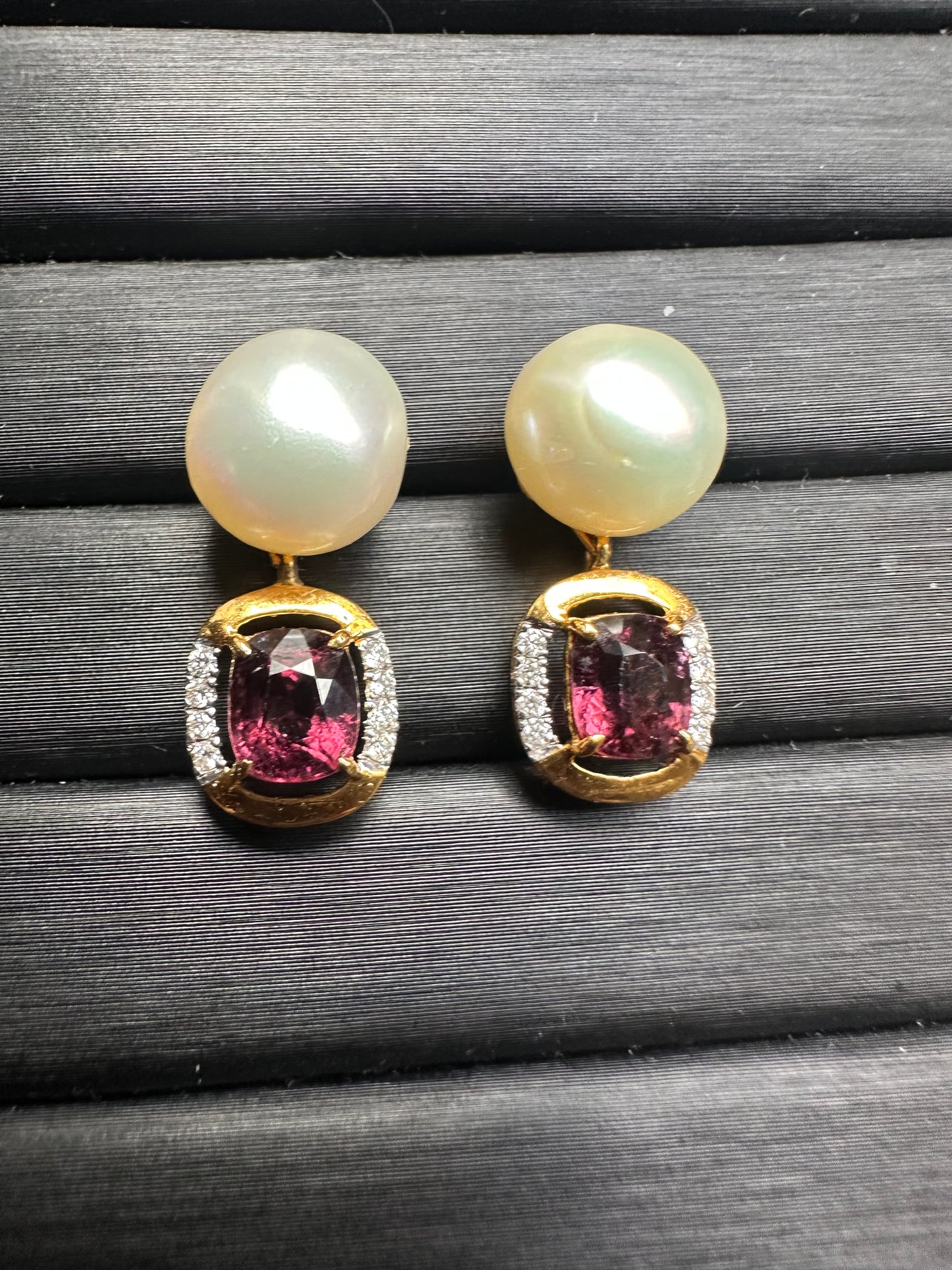 Multi-Way Natural Unheated Burmese Spinel Earrings – Includes Natural Diamond Studs