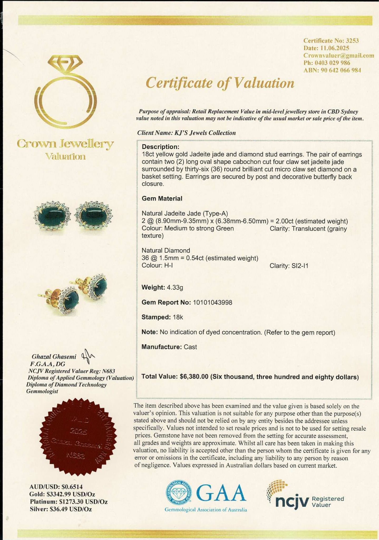 Diana-Style Earrings - Burmese Jadeite Jade with Natural Diamonds Earrings in Solid Gold