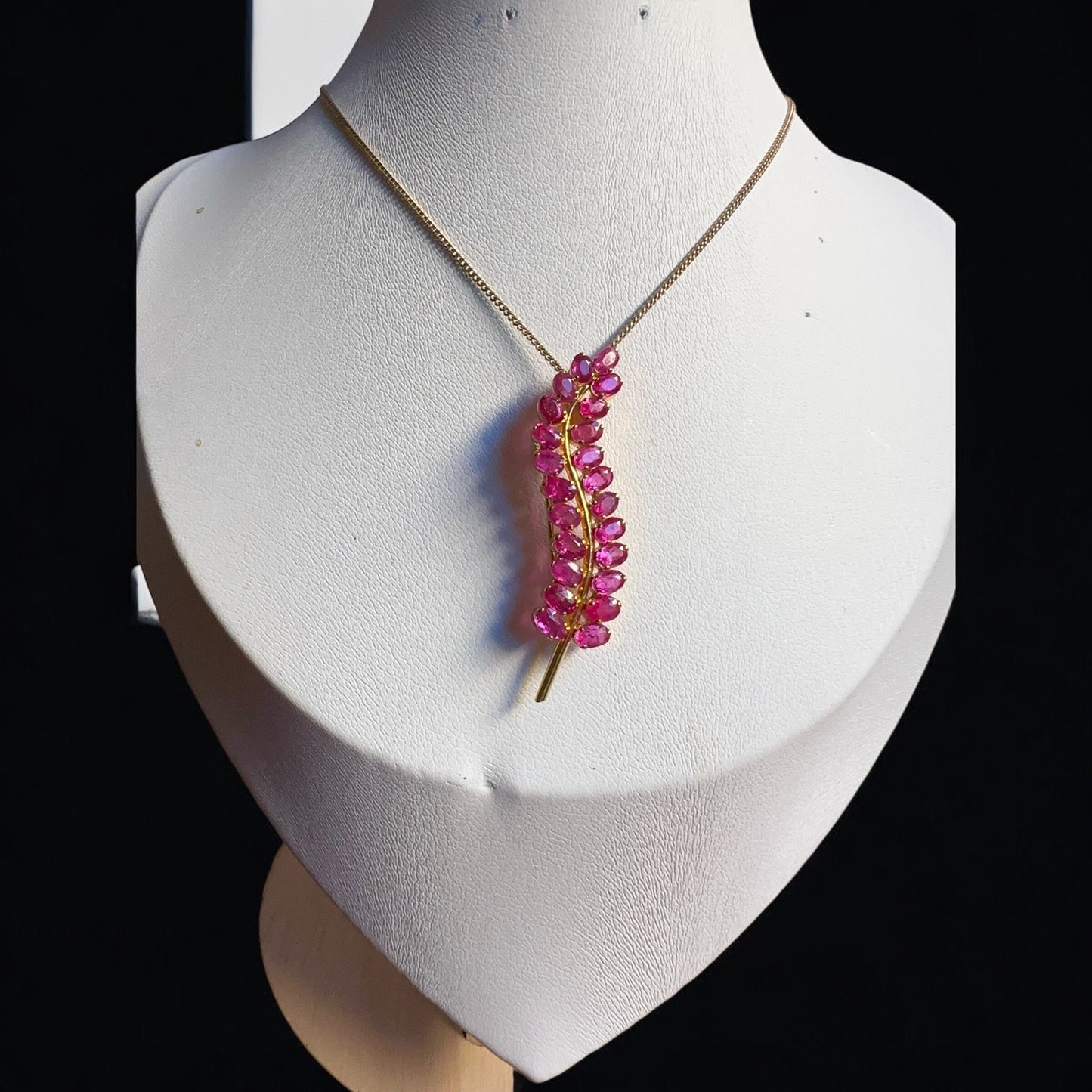 Two Ways (Pendant + Brooch) in Natural Unheated Burma Ruby (total 3.56CT) and 18K Solid Gold