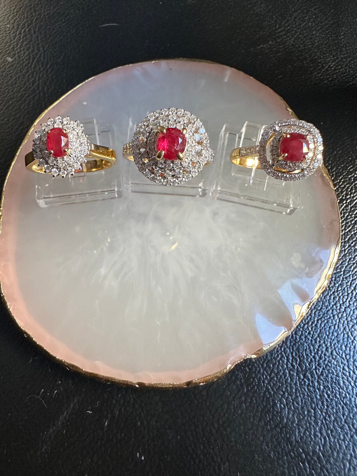 Burmese Natural Unheated Ruby (1.04CT) and Natural Diamonds Ring in 18K Solid Gold