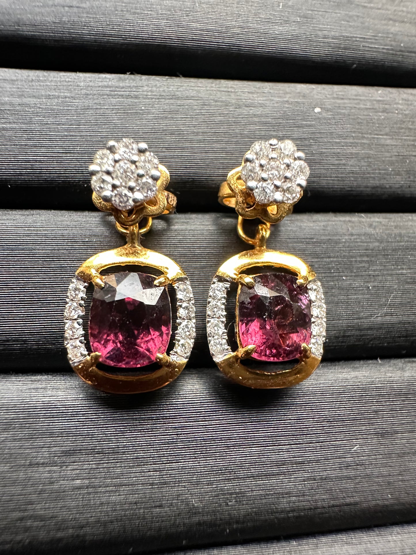 Multi-Way Natural Unheated Burmese Spinel Earrings – Includes Natural Diamond Studs