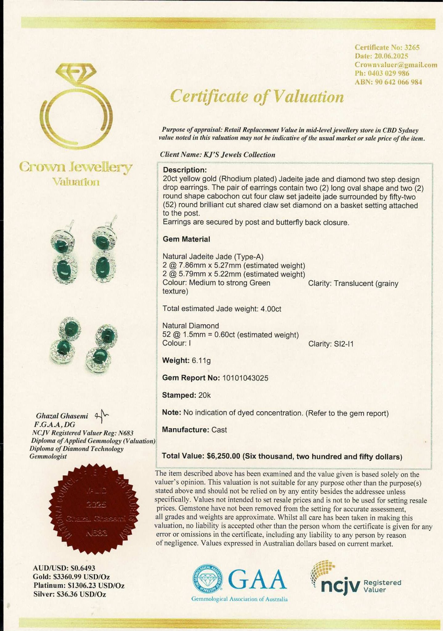 Two Step Drop Earrings Natural Untreated Burmese Jadeite & Diamonds
