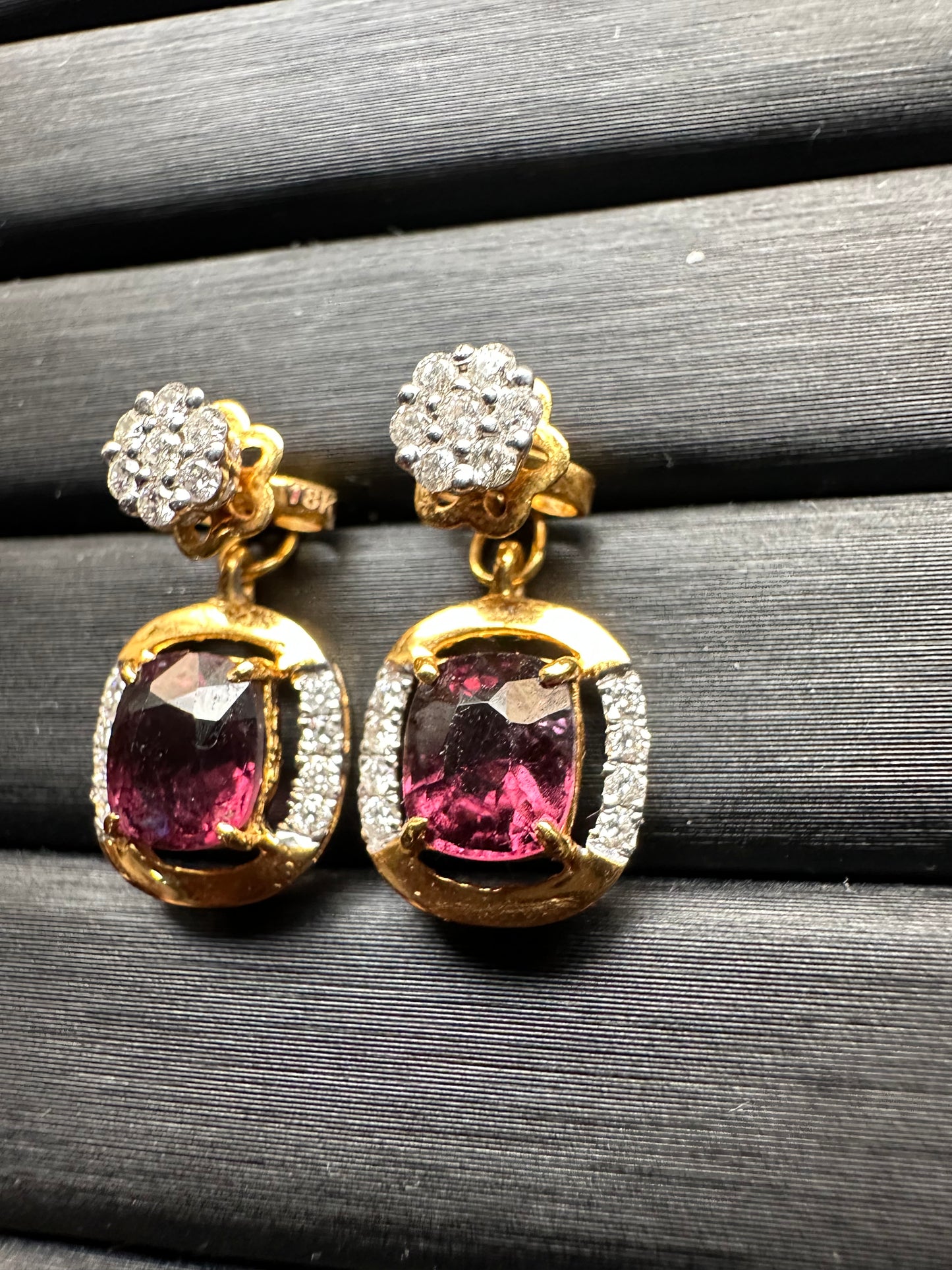 Multi-Way Natural Unheated Burmese Spinel Earrings – Includes Natural Diamond Studs