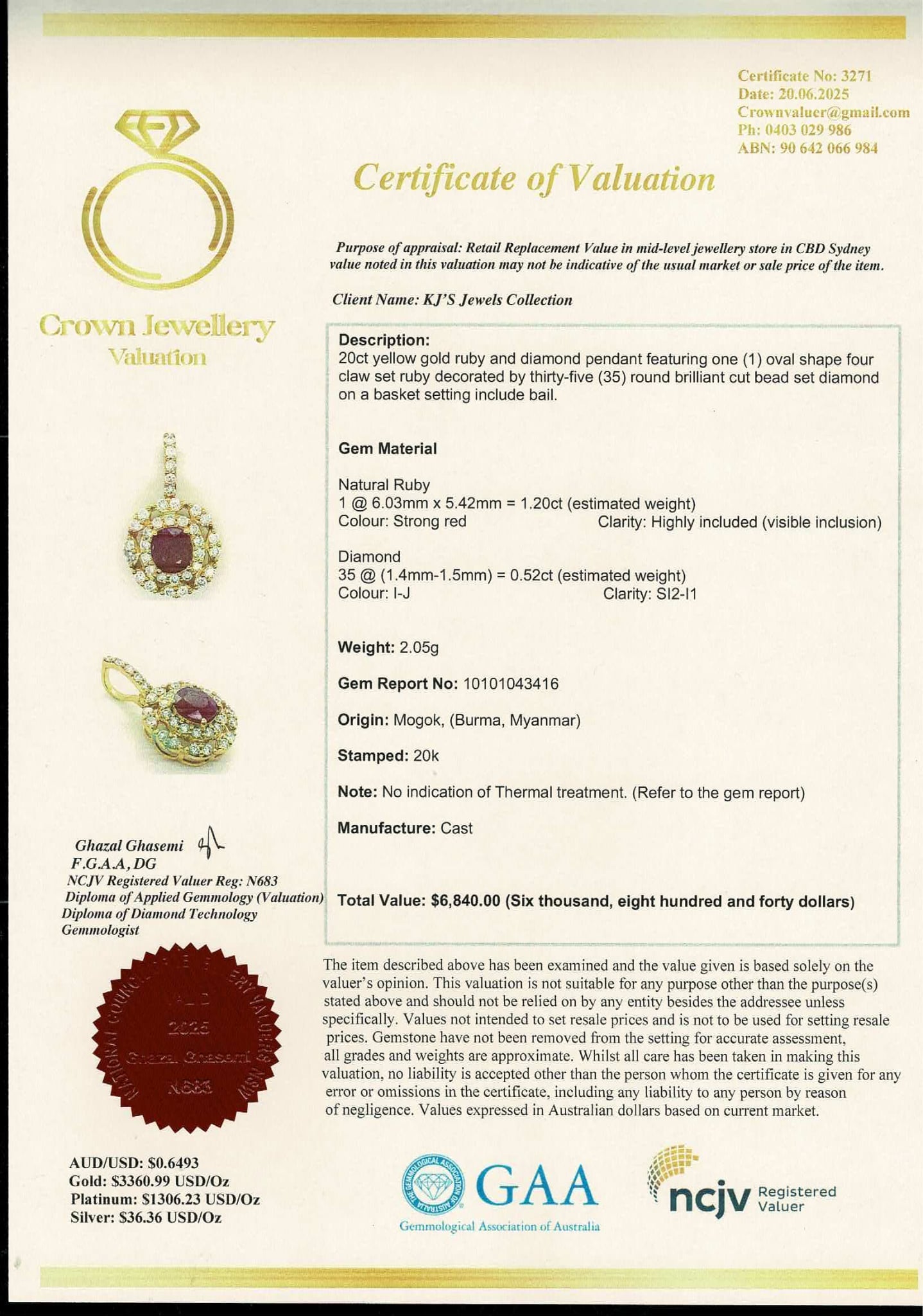 Natural Burmese Unheated Ruby & Diamond Halo Pendant (Matching Earrings Available)