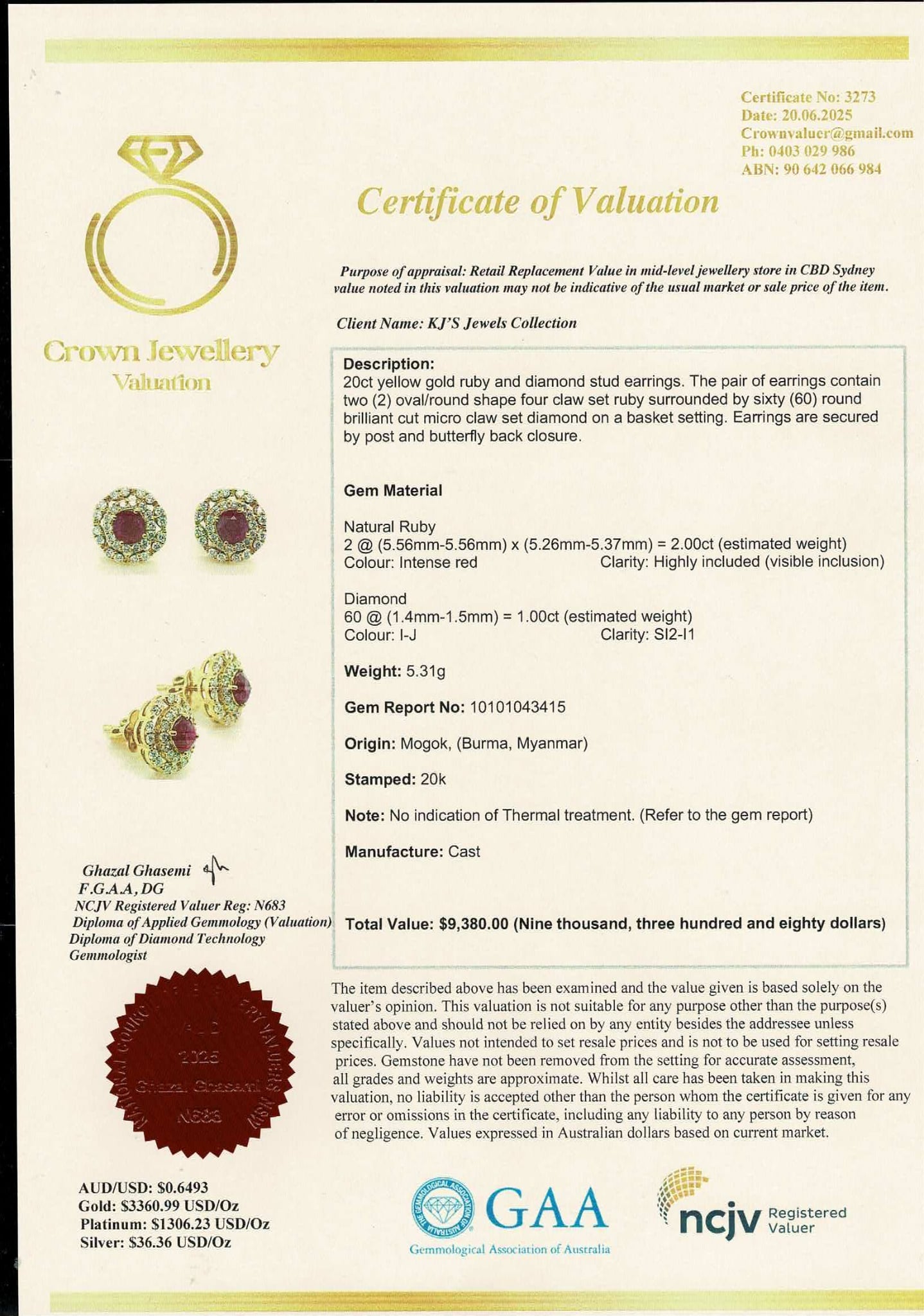 2 Full Carats of Natural Unheated Burmese Ruby & Diamond Halo Earring Set (Matching Pendant Available)