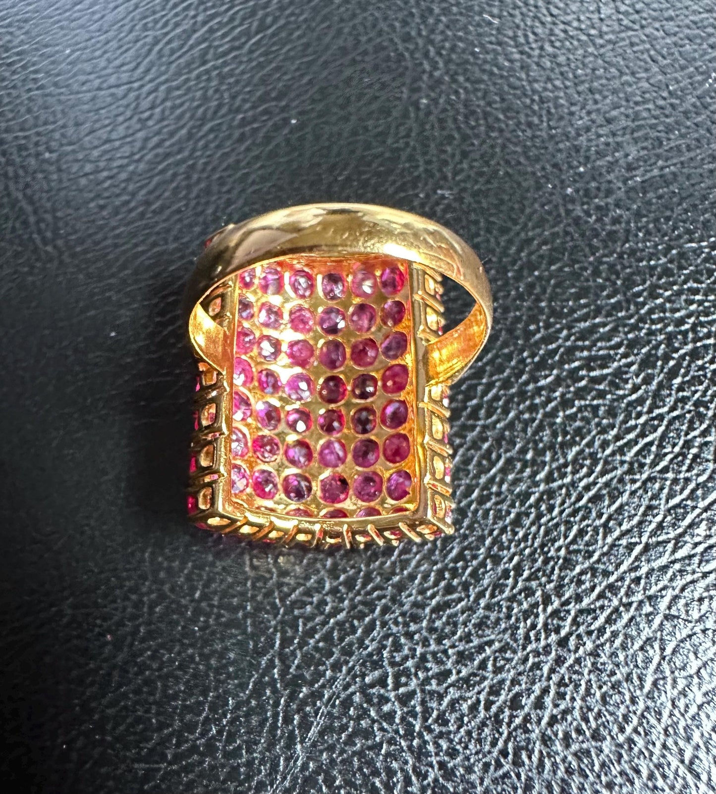 Vintage Sunflower Design Burmese Natural Unheated Ruby (2.65CT) and Diamonds Ring in 20K Solid Gold