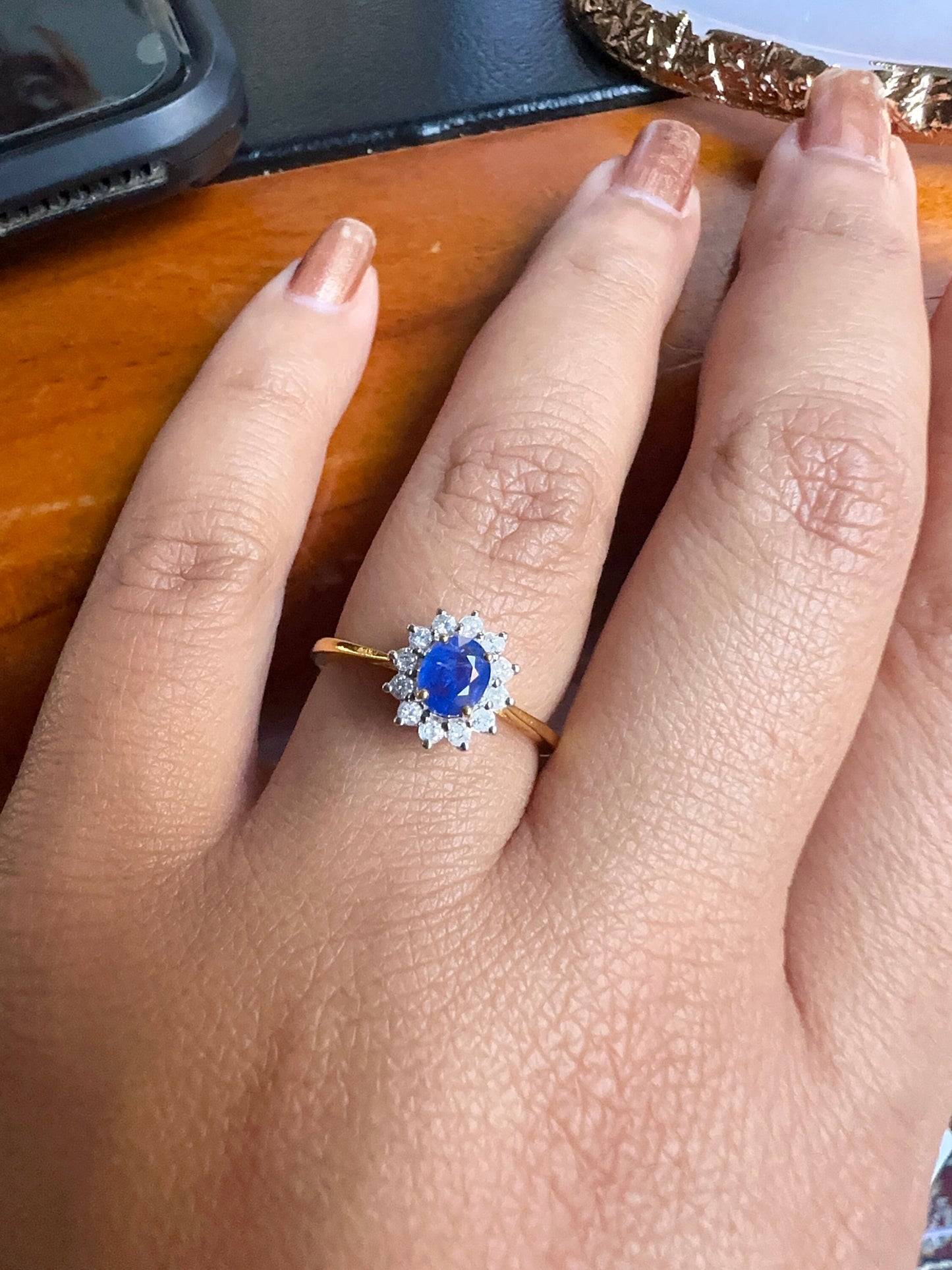 Natural Unheated Burmese Sapphires and Diamonds Earring with 20K Solid Gold