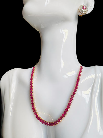 Total 21CT Natural Unheated Burma Ruby necklace/tennis necklace in 20K Gold