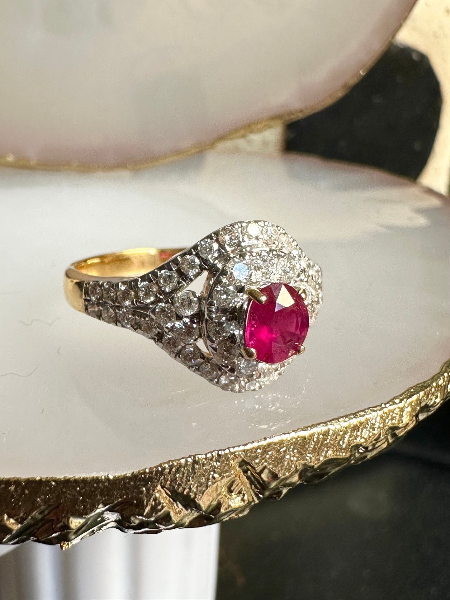 Natural Unheated Burmese Sapphires and Diamonds Earring with 20K Solid Gold