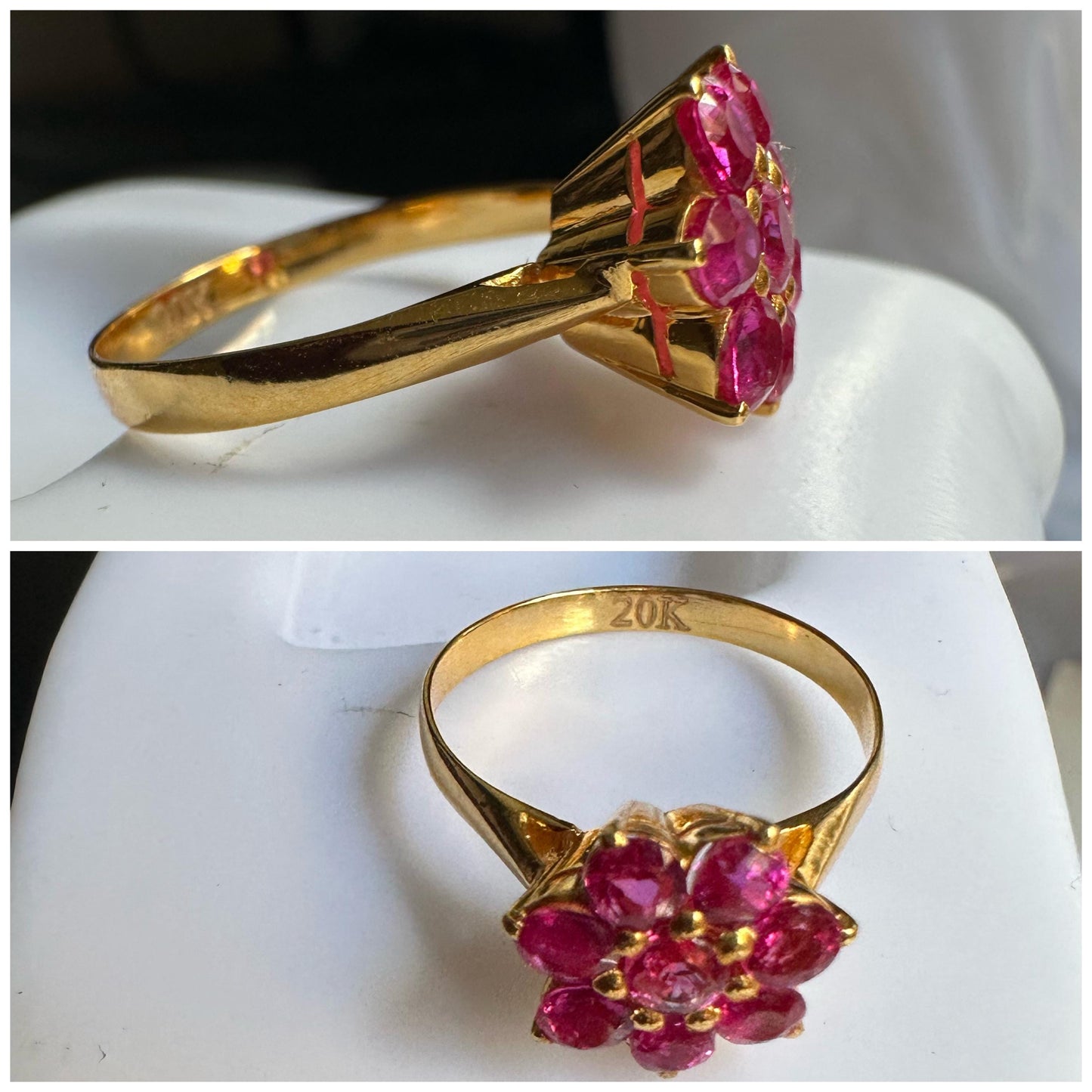 Stunning and Quality Ring - Natural Unheated Burmese Ruby (1.37CT) Ring set in 20K Solid Gold.