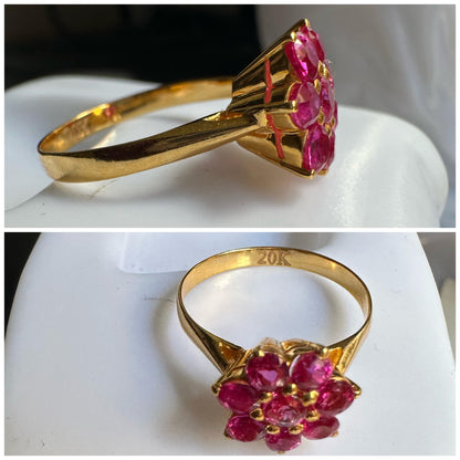 Stunning and Quality Ring - Natural Unheated Burmese Ruby (1.37CT) Ring set in 20K Solid Gold.
