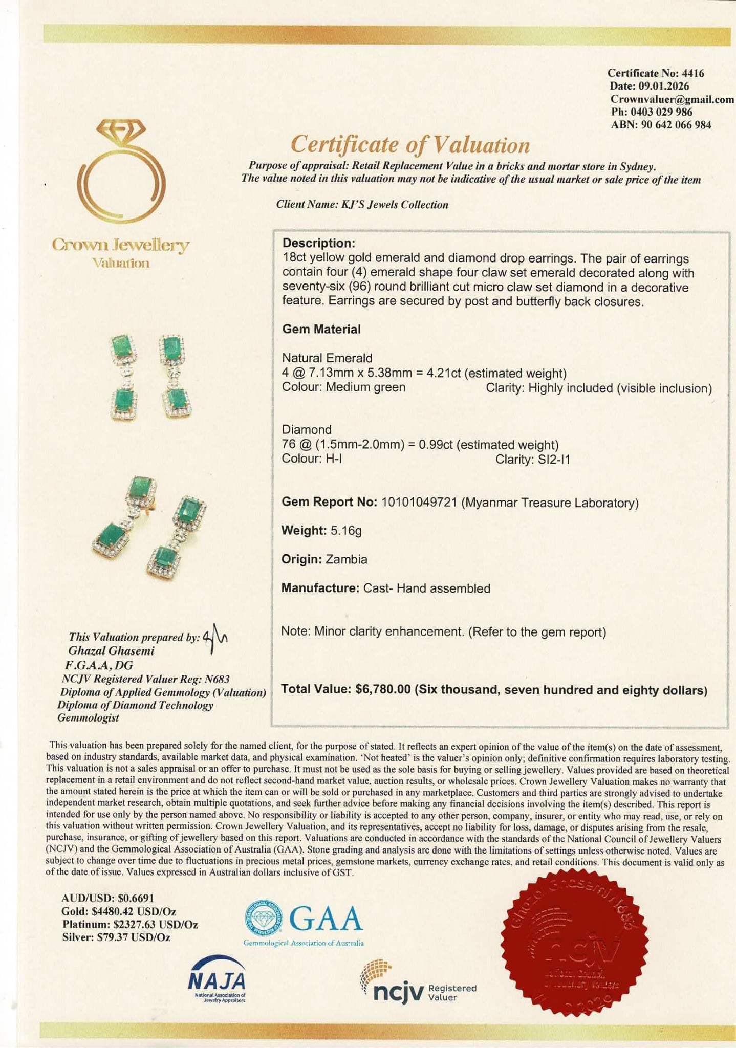 Two-Step Drop Natural Emerald & Diamond Statement Set