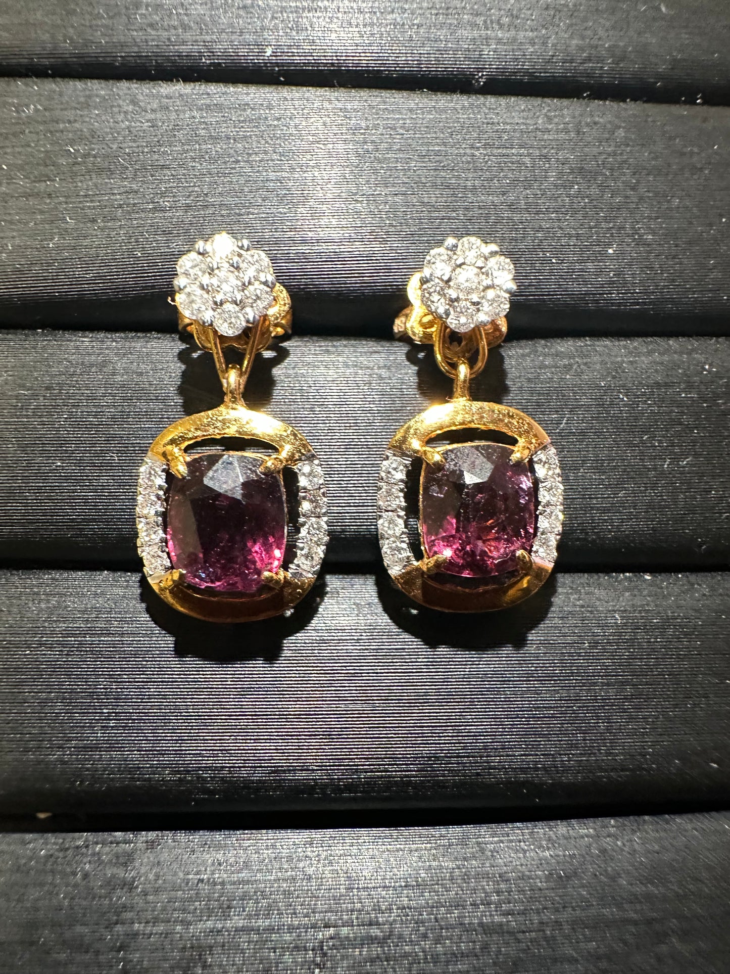 Multi-Way Natural Unheated Burmese Spinel Earrings – Includes Natural Diamond Studs