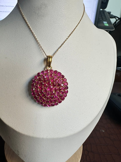 Mogok Ruby Radiance – 9.00CT Natural Unheated Burmese Ruby & 22K Gold Statement Pendant