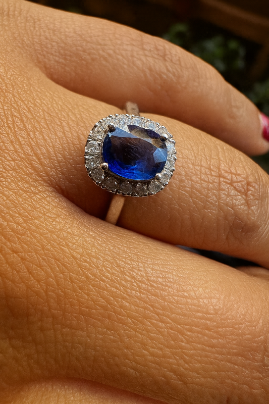 Intense Bright Quality Blue Sapphire Ring – Natural, Unheated, Unforgettable