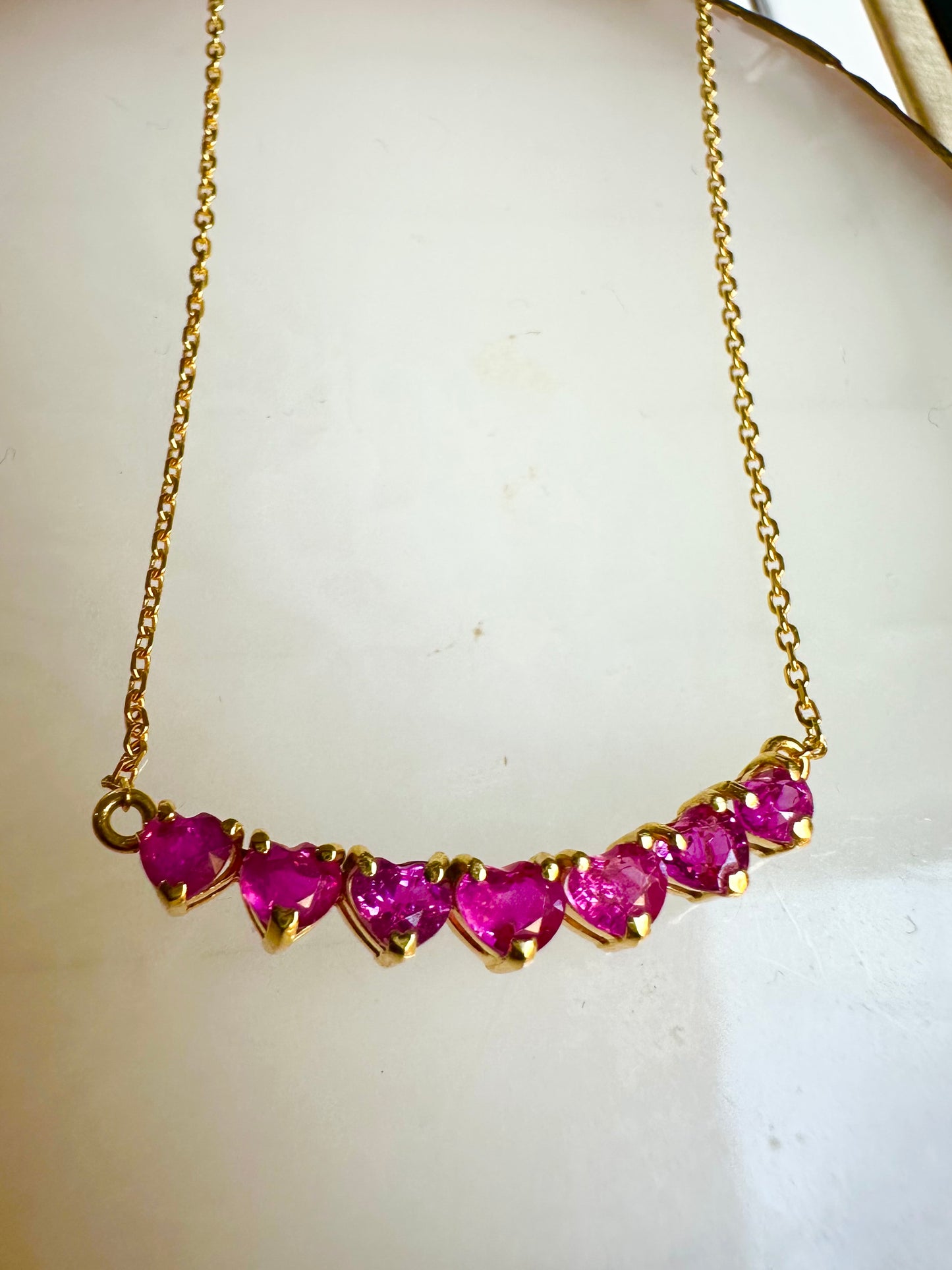 Heart-Shape Natural Unheated Burmese Ruby (2.25 CT) Pendant Necklace in 20K Solid Gold.