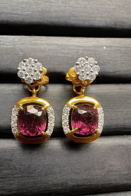 Multi-Way Natural Unheated Burmese Spinel Earrings – Includes Natural Diamond Studs