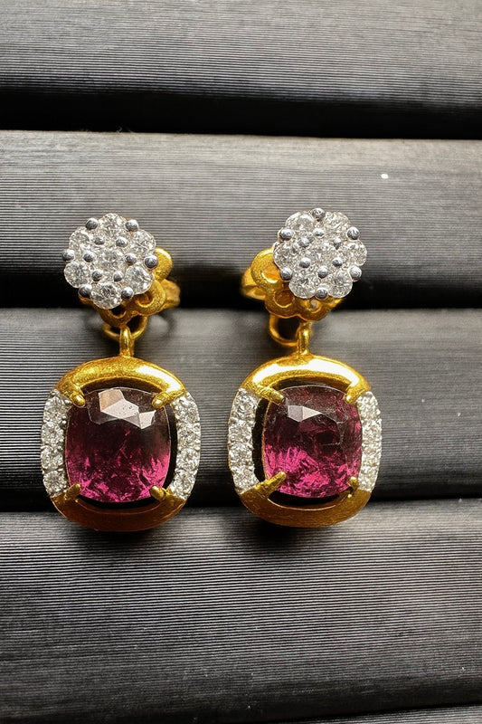 Multi-Way Natural Unheated Burmese Spinel Earrings – Includes Natural Diamond Studs