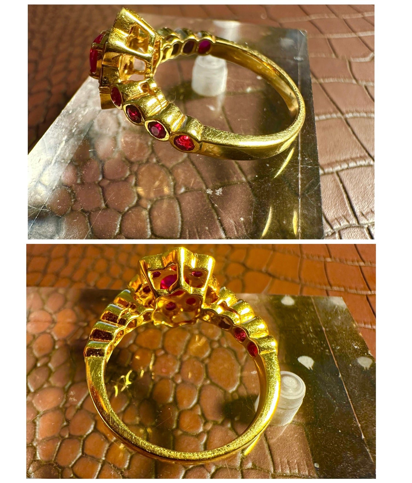 Lotus Blossom Natural Unheated Burmese Ruby (2.5CT) Ring set in 20K Solid Gold.