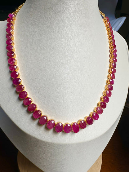 Eternal Red Elegance – Natural Unheated Mogok Burmese Ruby (23CT) & 18K Gold Masterpiece