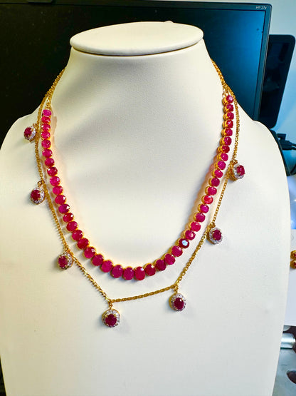 Eternal Red Elegance – Natural Unheated Mogok Burmese Ruby (23CT) & 18K Gold Masterpiece