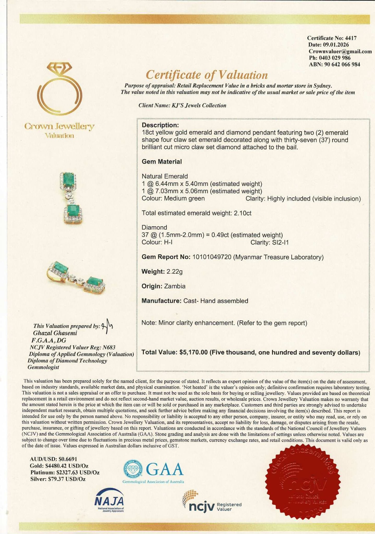 Two-Step Drop Natural Emerald & Diamond Statement Set