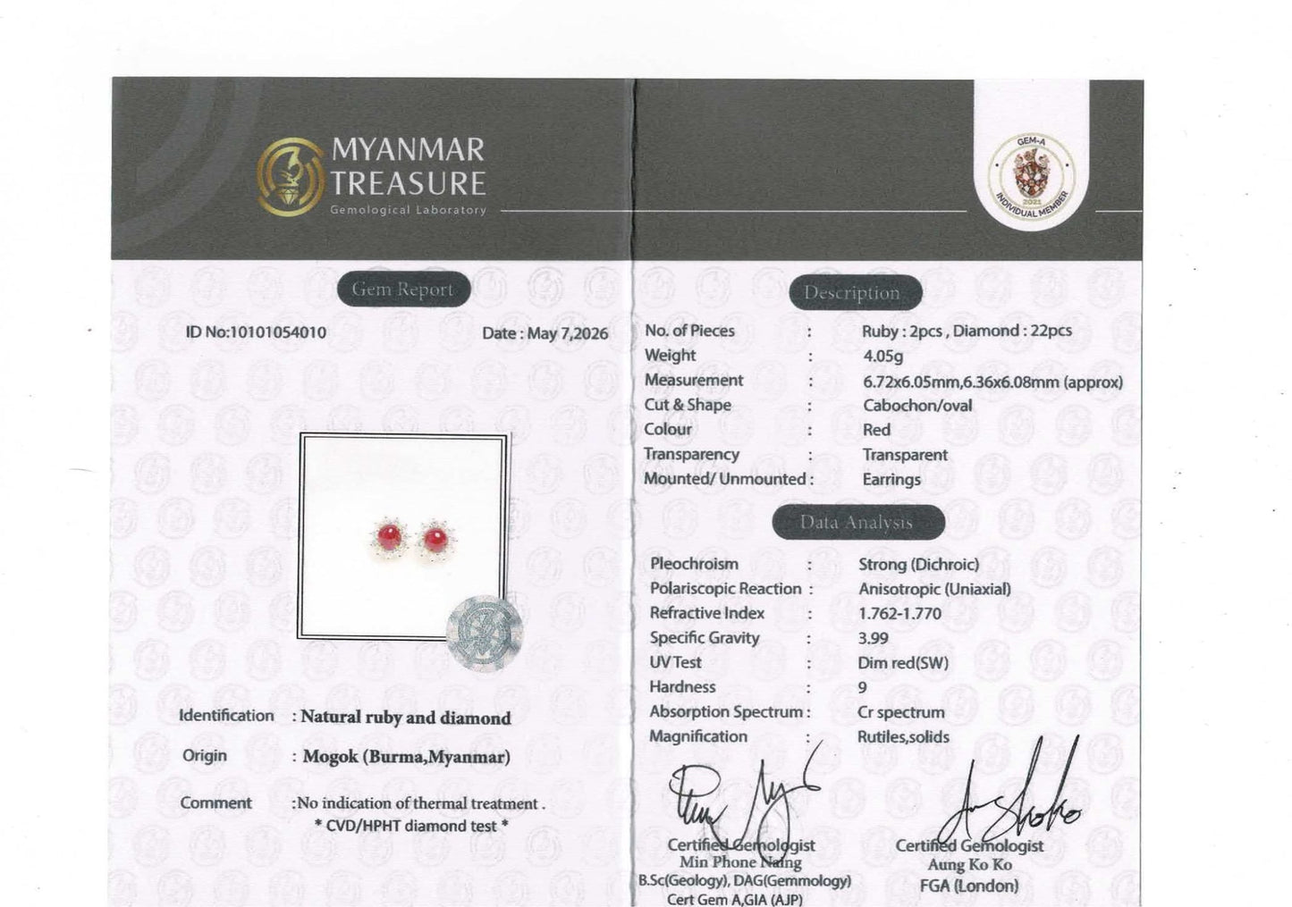 Natural Unheated Burmese Cabochon Ruby & Diamond Halo Stud Earrings | 3.00ct Rubies|18ct Solid Gold