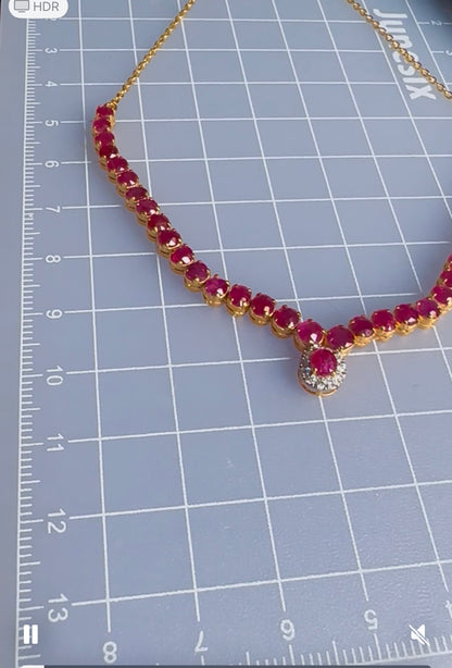 Eternal Red Elegance – Natural Unheated Burmese Ruby, Natural Diamonds & 18K Gold Masterpiece