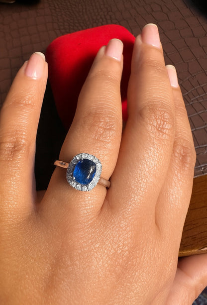 Intense Bright Quality Blue Sapphire Ring – Natural, Unheated, Unforgettable
