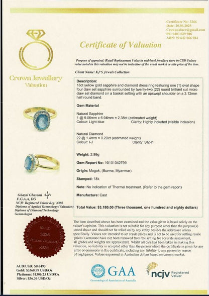 Ocean Mist Sapphire Ring – Natural, Unheated, Unforgettable