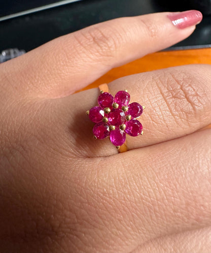Stunning and Quality Ring - Natural Unheated Burmese Ruby (1.37CT) Ring set in 20K Solid Gold.