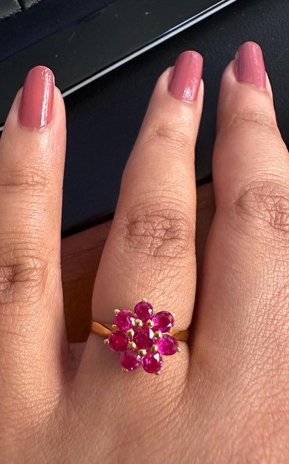 Stunning and Quality Ring - Natural Unheated Burmese Ruby (1.37CT) Ring set in 20K Solid Gold.