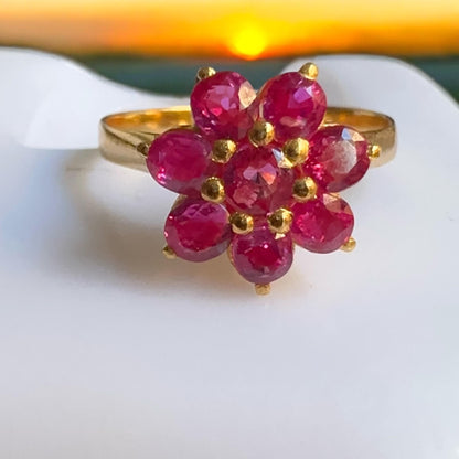 Stunning and Quality Ring - Natural Unheated Burmese Ruby (1.37CT) Ring set in 20K Solid Gold.
