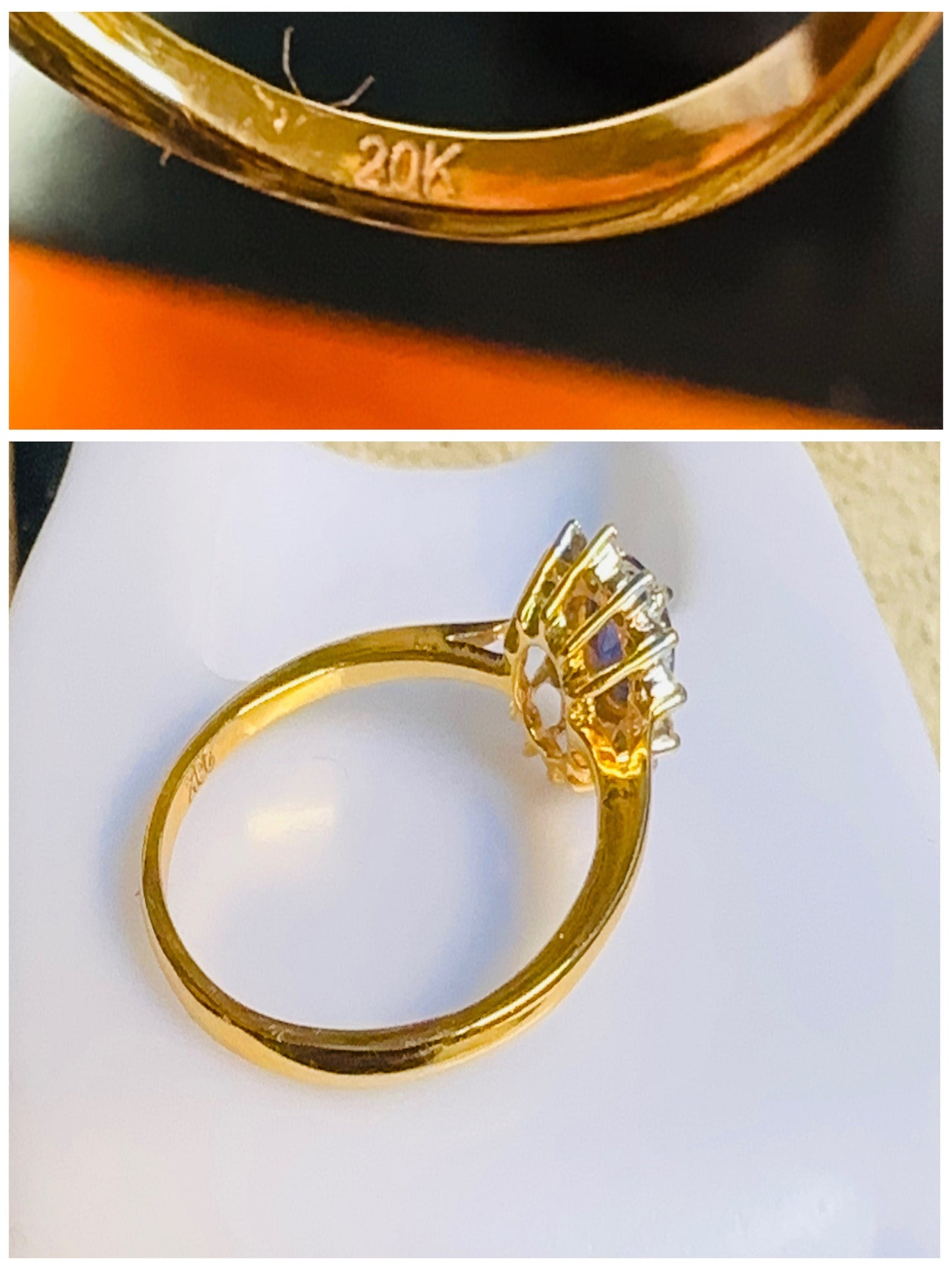 Natural Unheated Burmese Sapphires and Diamonds Earring with 20K Solid Gold