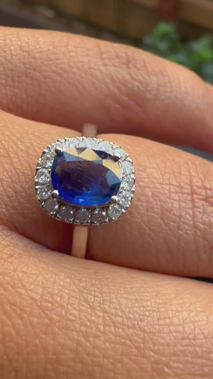 Intense Bright Quality Blue Sapphire Ring – Natural, Unheated, Unforgettable