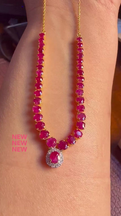 Eternal Red Elegance – Natural Unheated Burmese Ruby, Natural Diamonds & 18K Gold Masterpiece
