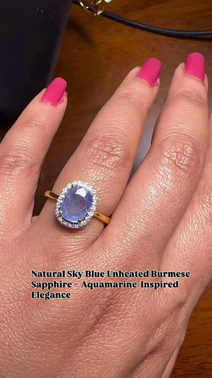 Ocean Mist Sapphire Ring – Natural, Unheated, Unforgettable